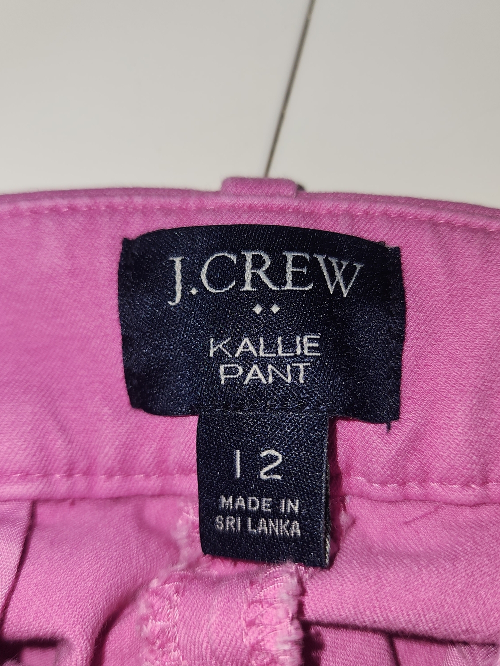 J. Crew Pink Cropped Ankle Pants Size 12 Cotton Blend - Picture 6 of 9